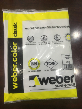 Keo chà ron cho khu vực khô ráo weber.color classic màu trắng